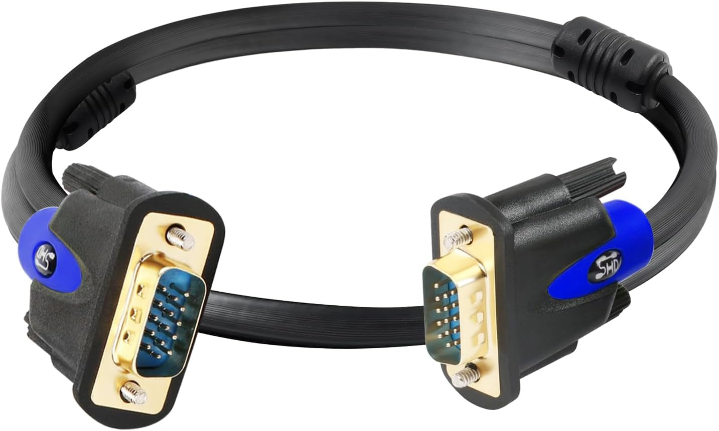 VGA Cable, VGA to VGA HD15 Monitor Cable for PC Laptop TV Projector-3Feet
